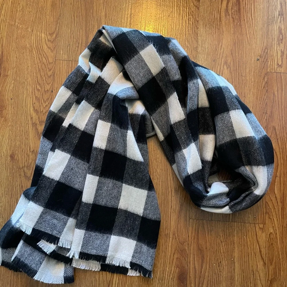 Phenix Oversized Checked Scarf - Picture 1 of 12